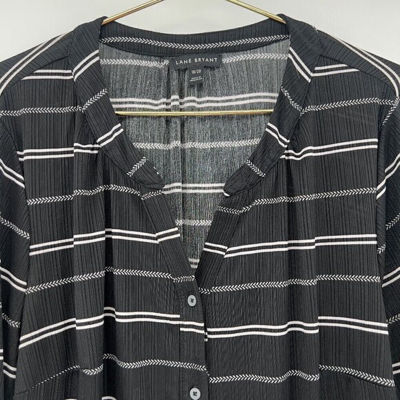 Lane Bryant Women's Plus Black White Stripe Dress Size 18/20 - Picture 3 of 8